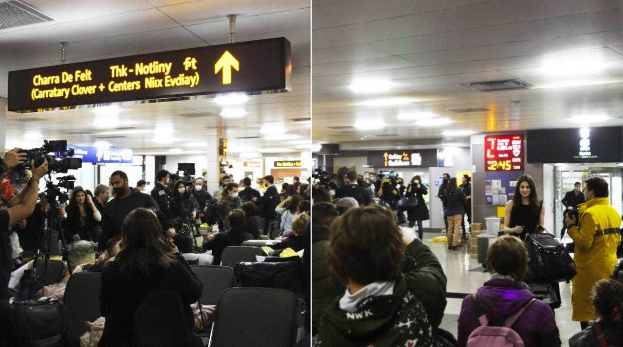 某顶流明星深夜现身机场，与神秘异性同行引发网友热议